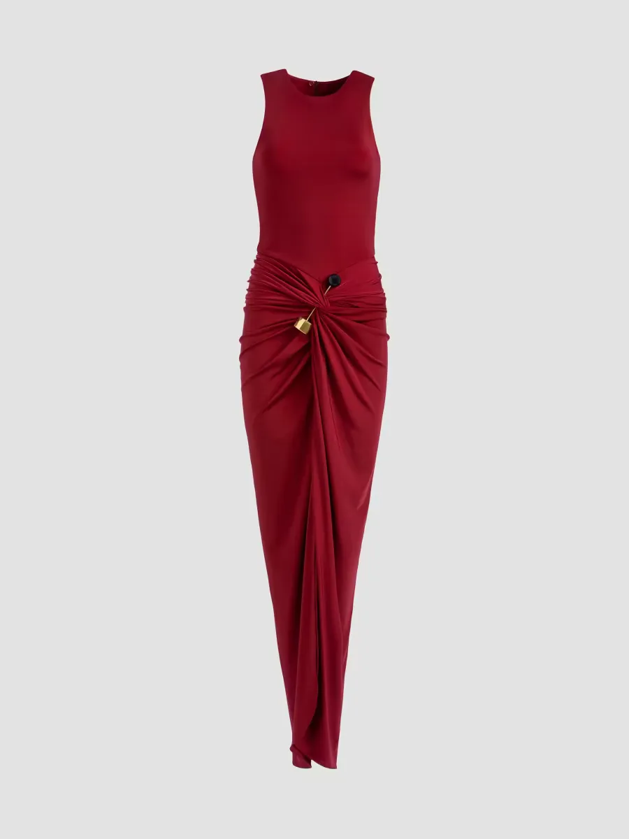 Leni Jersey Pin Hardware Gown by Silvia Tcherassi