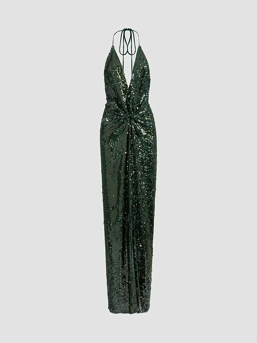 Rowan Sequined Column Gown