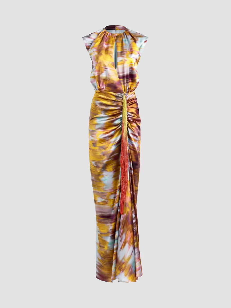 Winona Printed Stretch-Silk Gown by Silvia Tcherassi