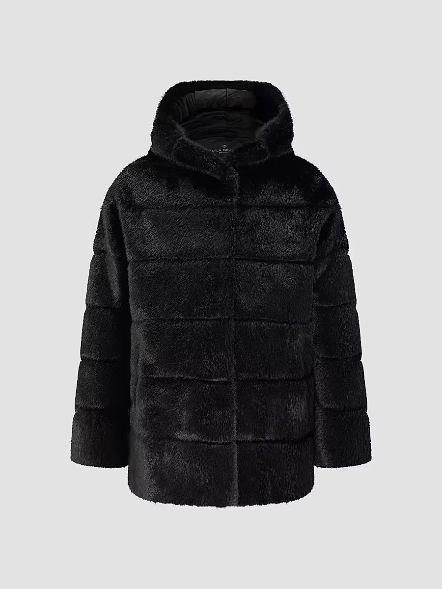 Mink Coat with Hood by Lyla Grant