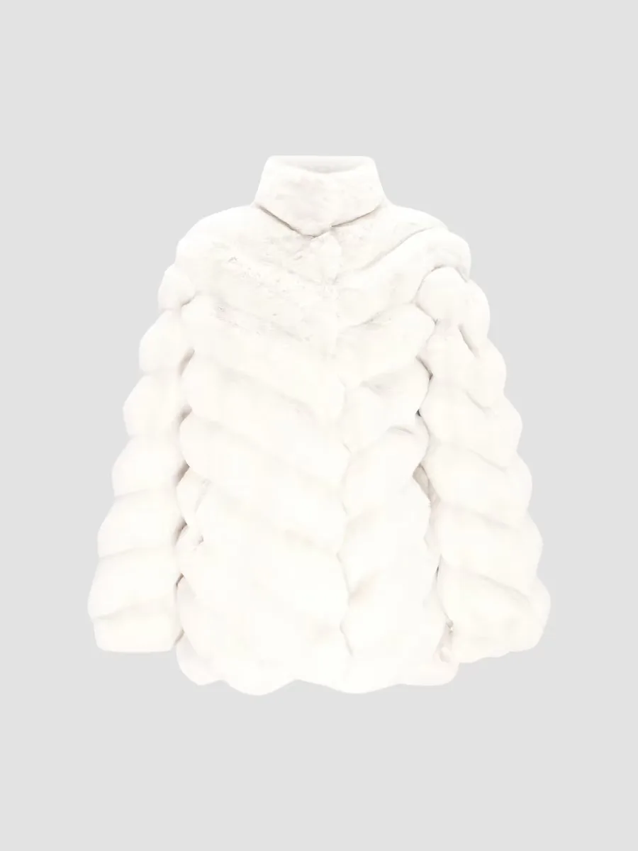 Faux Fur Chinchilla Jacket