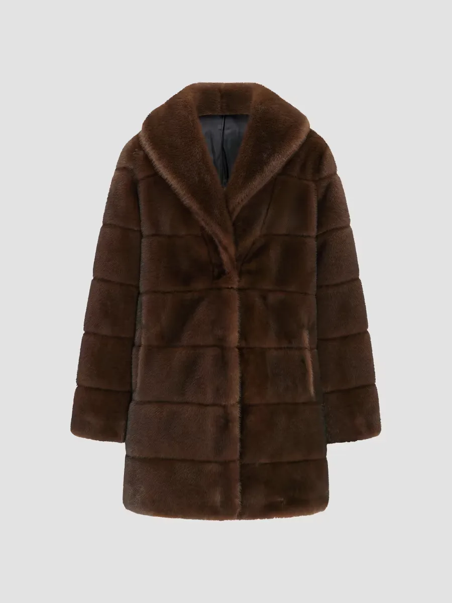 Faux Fur Mink Stroller Coat by Lyla Grant