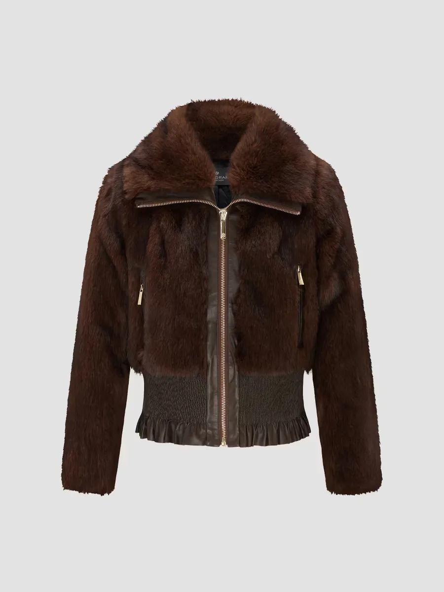 Faux Fur Sable Coat by Lyla Grant