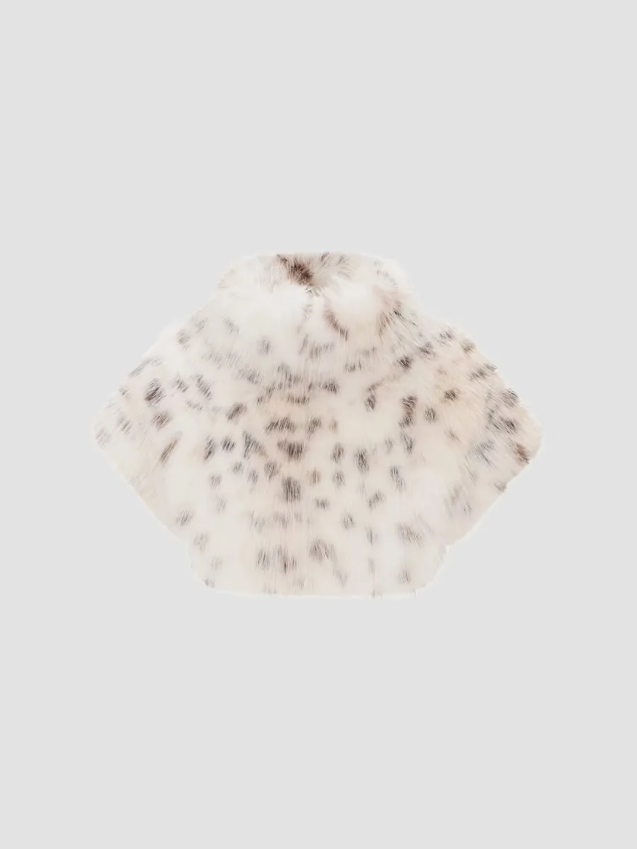 Faux Fur Lynx Belly Bolero Coat by Lyla Grant