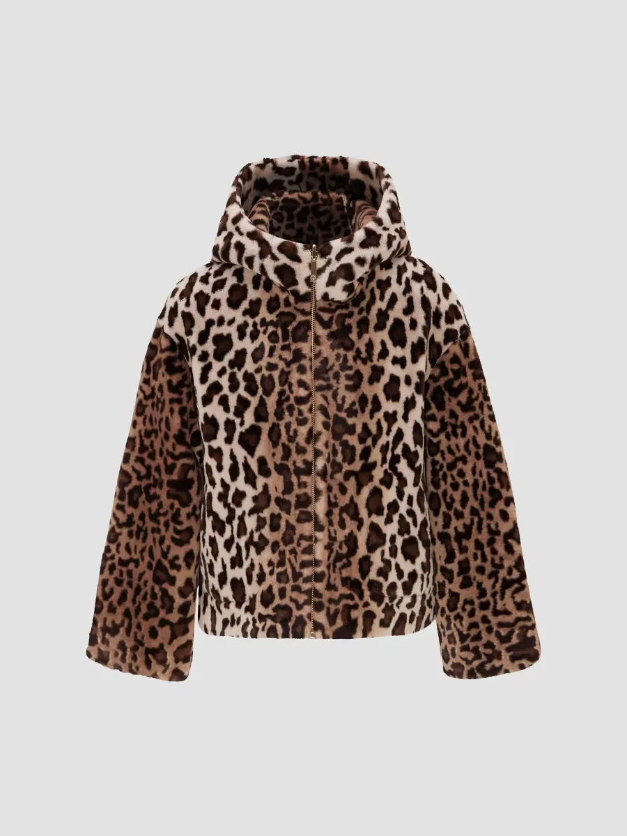 Faux Fur Sheared Mink Jacket, Hood by Lyla Grant