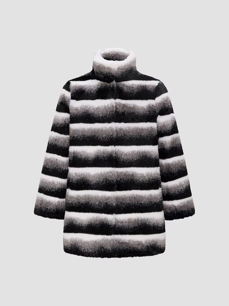 Faux Fur Chinchilla Reversible Jacket by Lyla Grant
