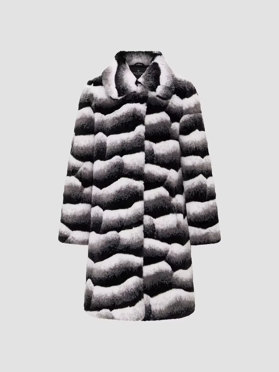 Faux Fur Chinchilla Short Coat by Lyla Grant