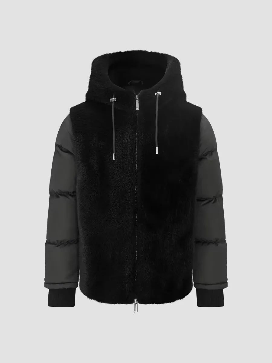Faux Fur Mink Quilted Coat by Lyla Grant