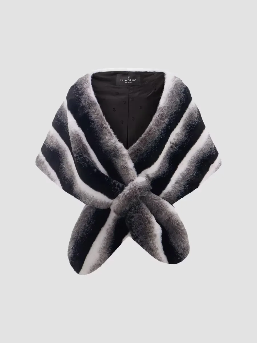 Fluffy Chinchilla Stole by Lyla Grant