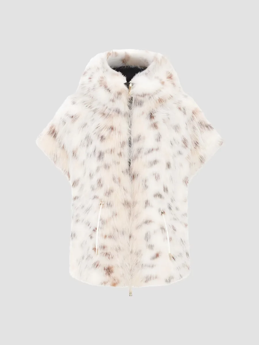Faux Free Lynx Reversible Hooded Vest by Lyla Grant