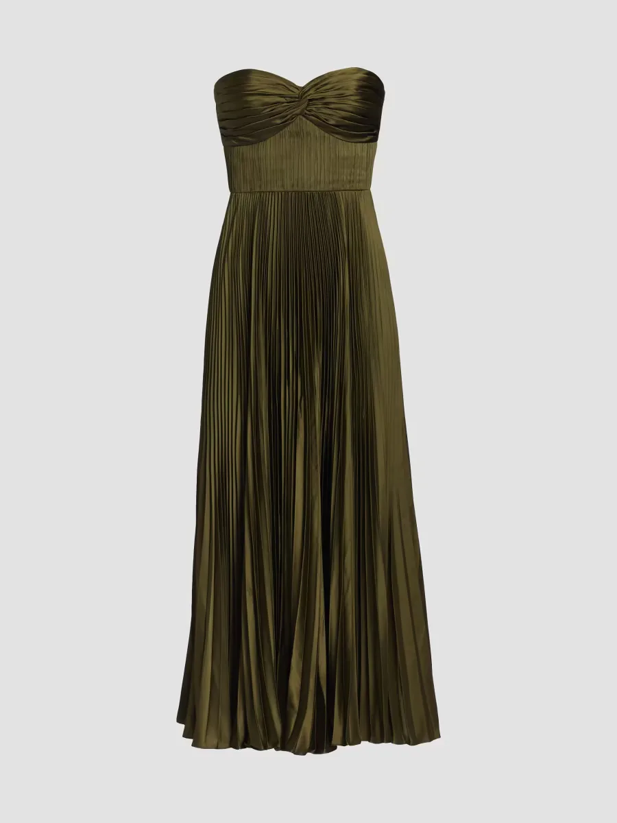 Pleated Strapless Belle Dress