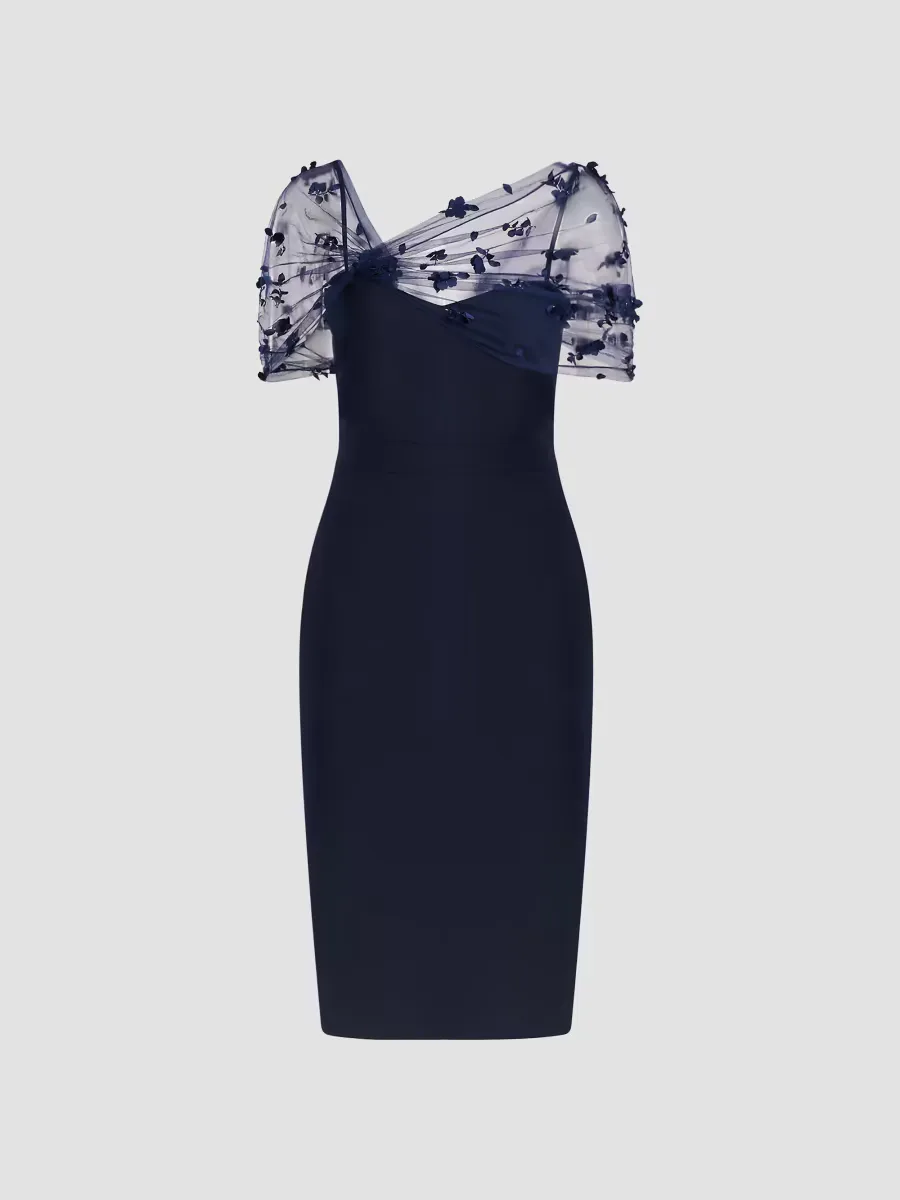 Gia Beaded Shawl-Embellished Dress by Theia