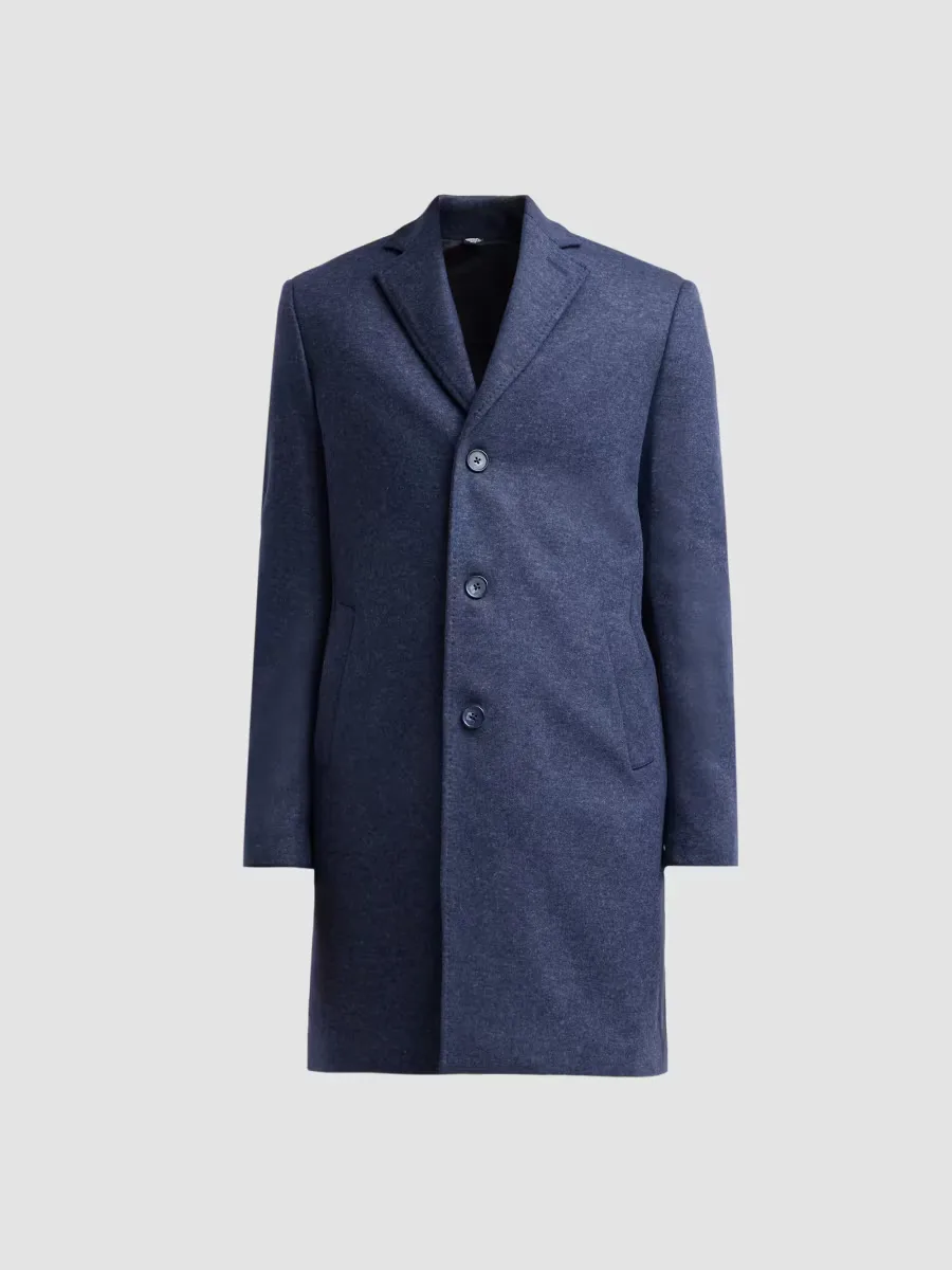 Melange-Knit Wool-Blend Overcoat by Saks Fifth Avenue