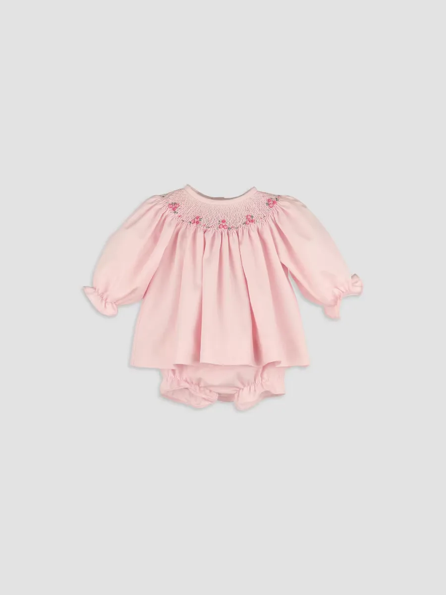 3-Piece Cotton-Blend Bonnet, Dress & Bloomers Set by Luli & Me