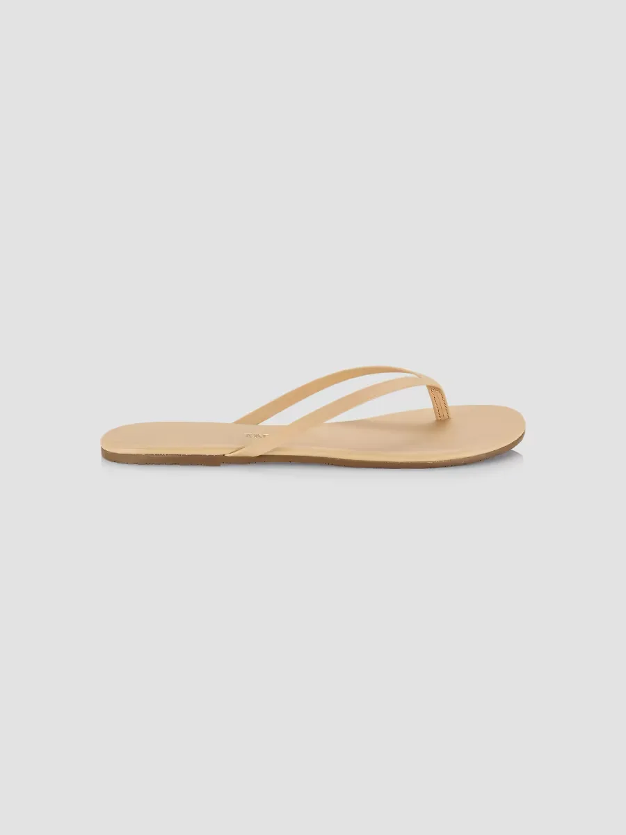 Foundations Matte Leather Flip Flops by TKEES