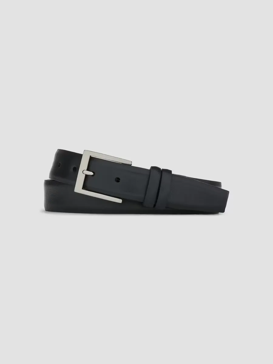 Nappa Leather Plated-Brass Belt by W. Kleinberg