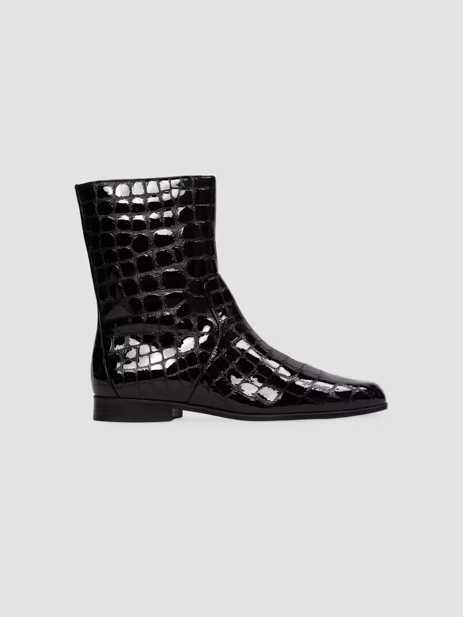 Aries Croc Boots by Black Suede Studio