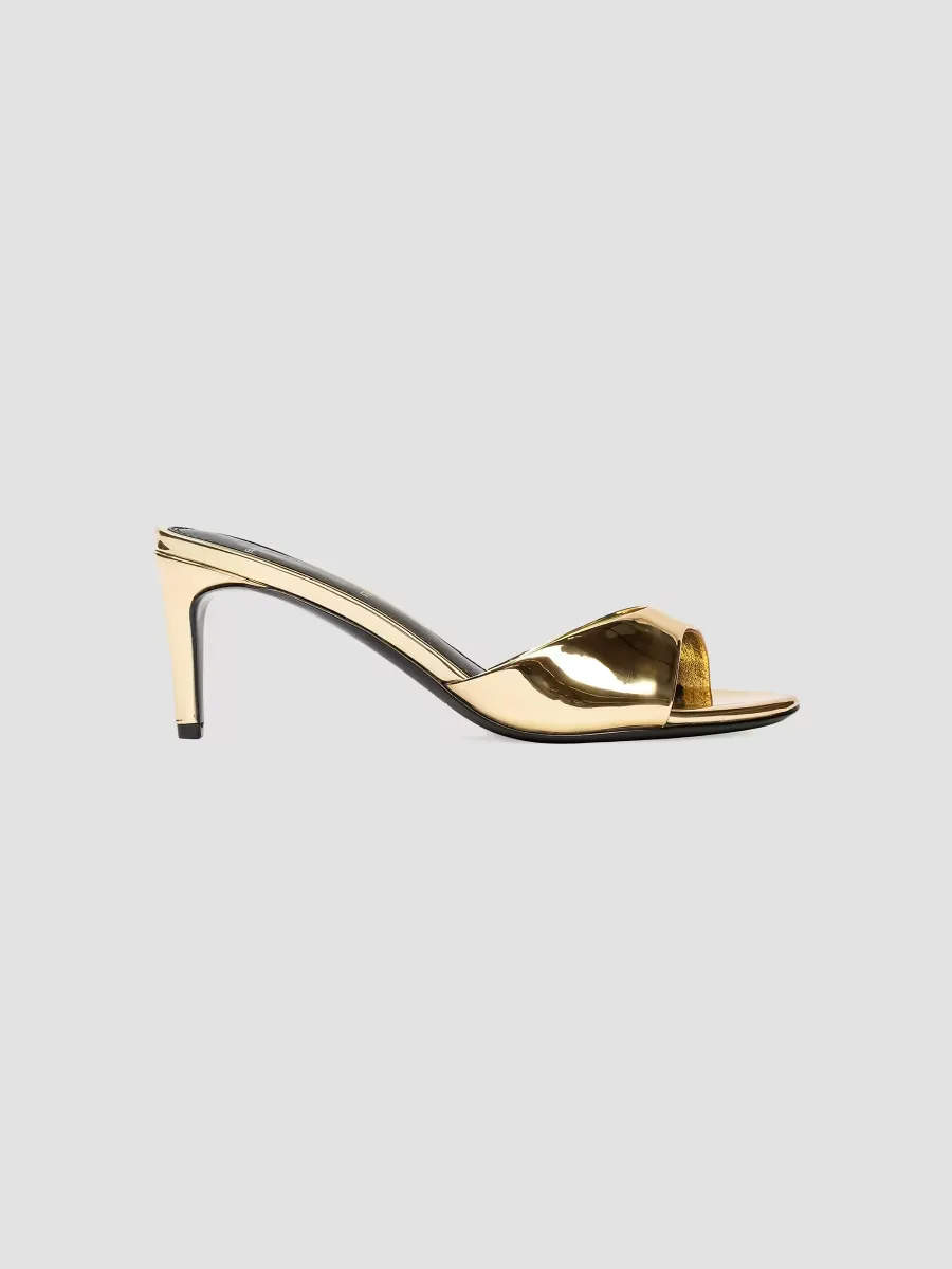 Freddie 65MM Patent Leather Mules by Black Suede Studio