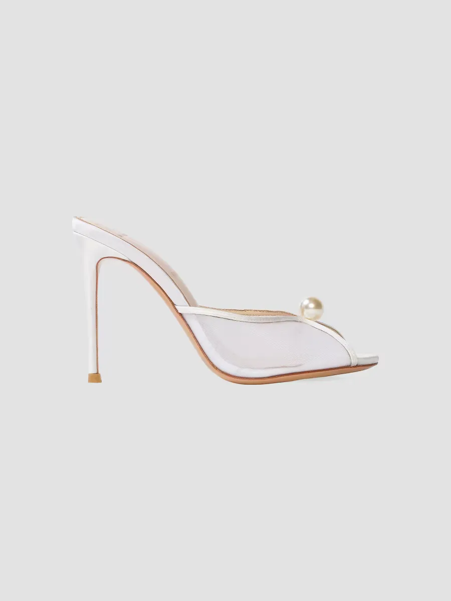 Sadie 100MM Satin Sandals by Black Suede Studio