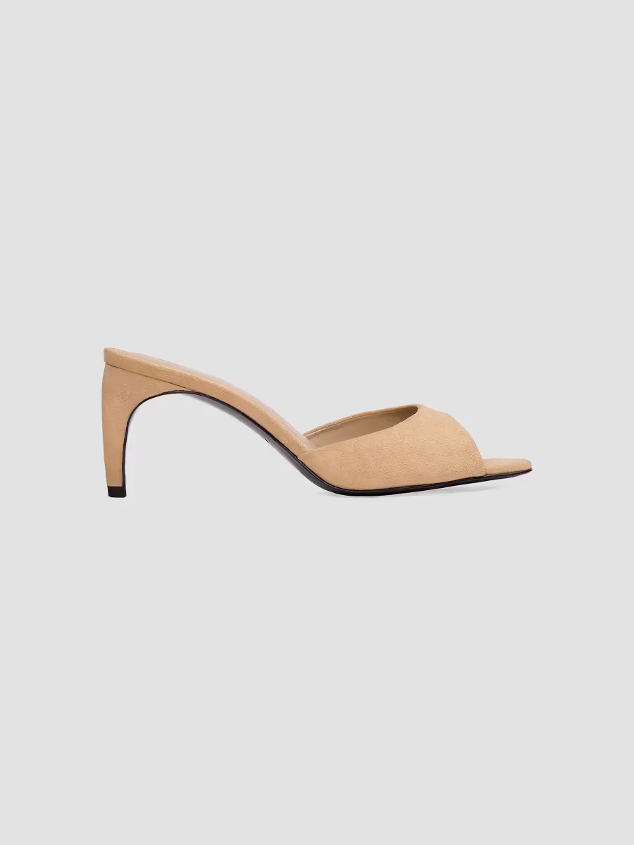 Jazz 70MM Suede Mules by Black Suede Studio