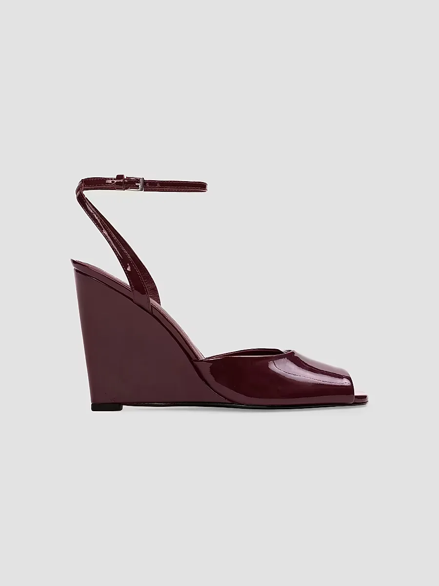 Idetta 100MM Wedge Sandals by Black Suede Studio