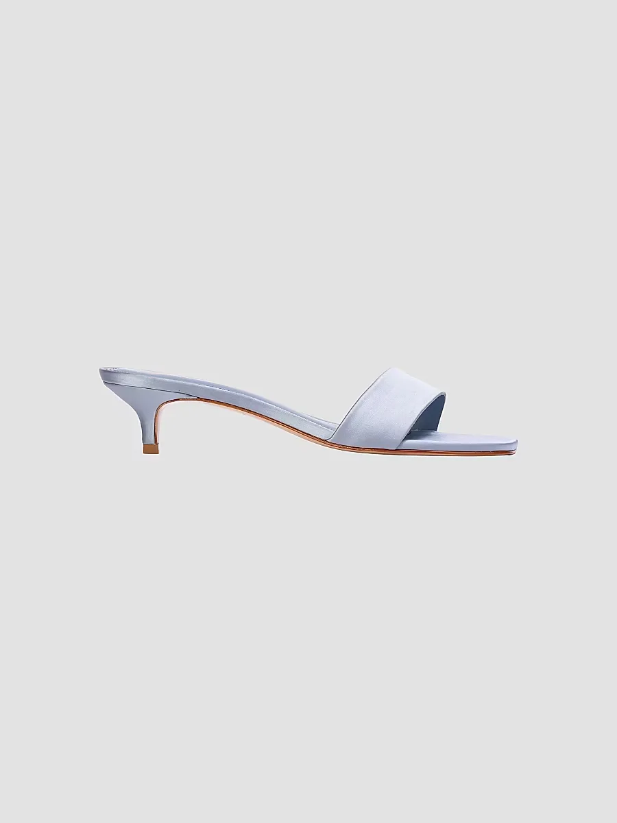 Avery 35MM Satin Sandals by Black Suede Studio