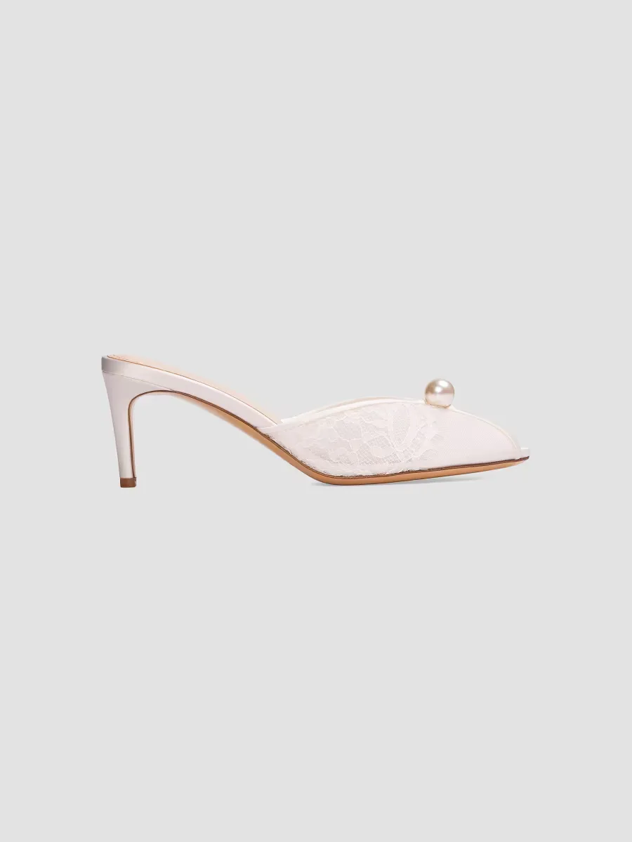 Debby 70MM Mesh Mules by Black Suede Studio
