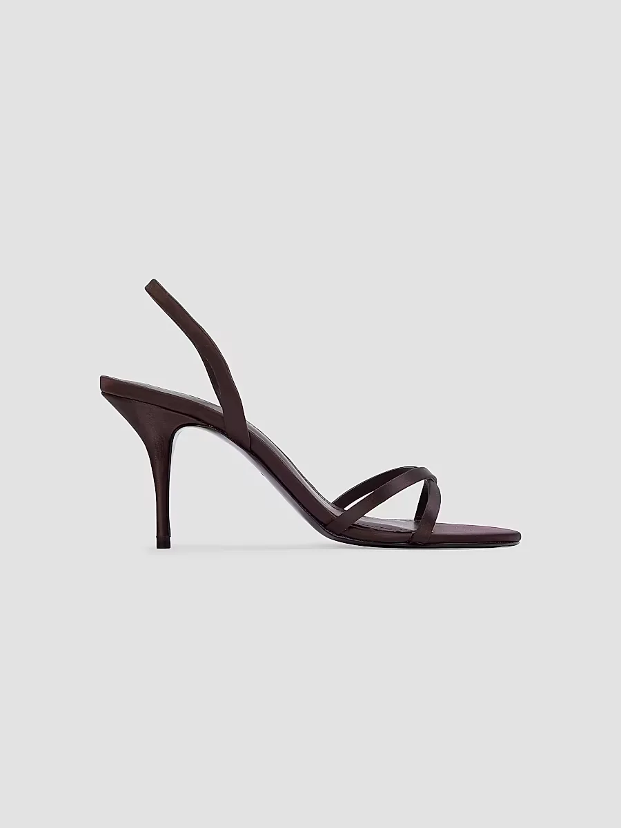 Jolla 80MM Satin Slingback Sandals by Black Suede Studio