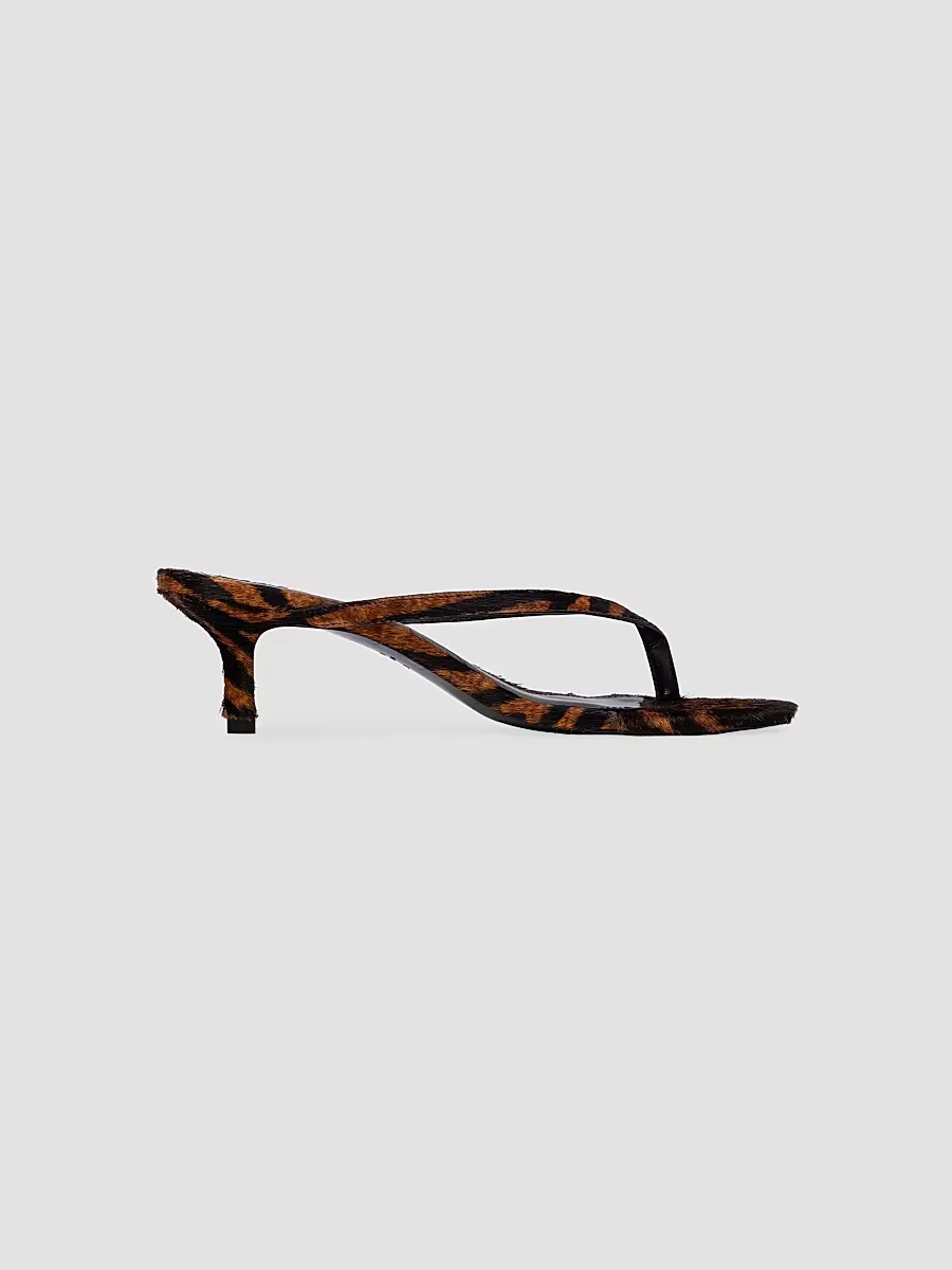 Tash 50MM Pony Hair Sandals by Black Suede Studio
