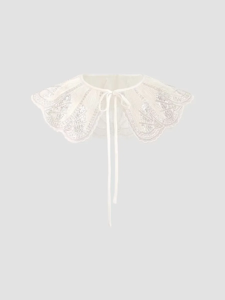 Sequin Lace Stole by Tulleen