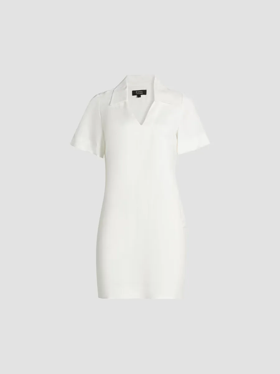 Polo Linen-Blend Minidress by If Only Studio