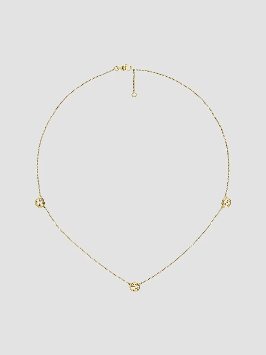 Gucci Interlocking 18K Yellow Gold Chain Necklace by Gucci