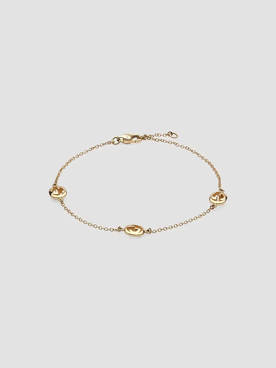 Gucci Interlocking 18K Yellow Gold Chain Bracelet by Gucci