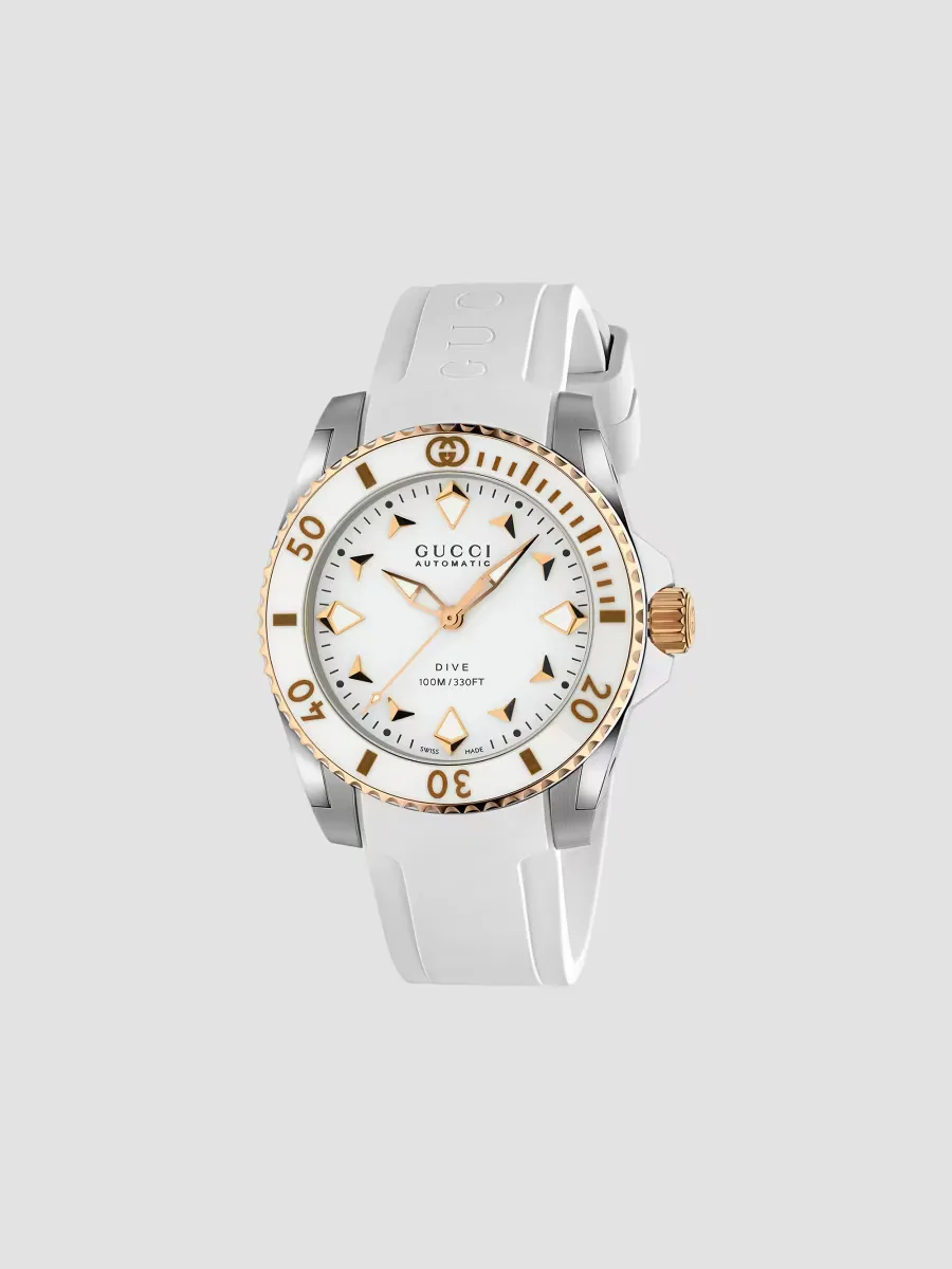Gucci Dive Stainless Steel, Ceramic & Rubber Strap Watch/36MM by Gucci