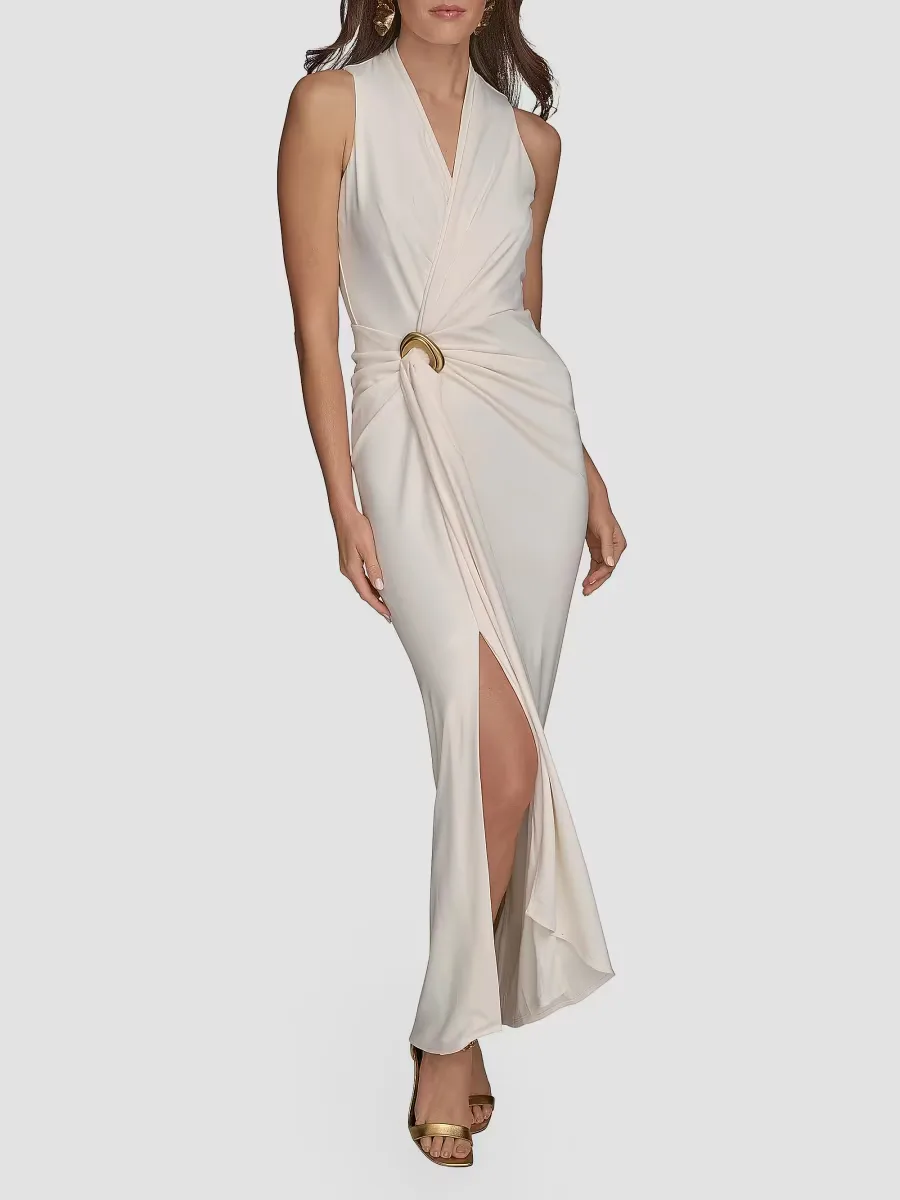 Filament Jersey Wrap-Style Cocktail Dress by Donna Karan New York