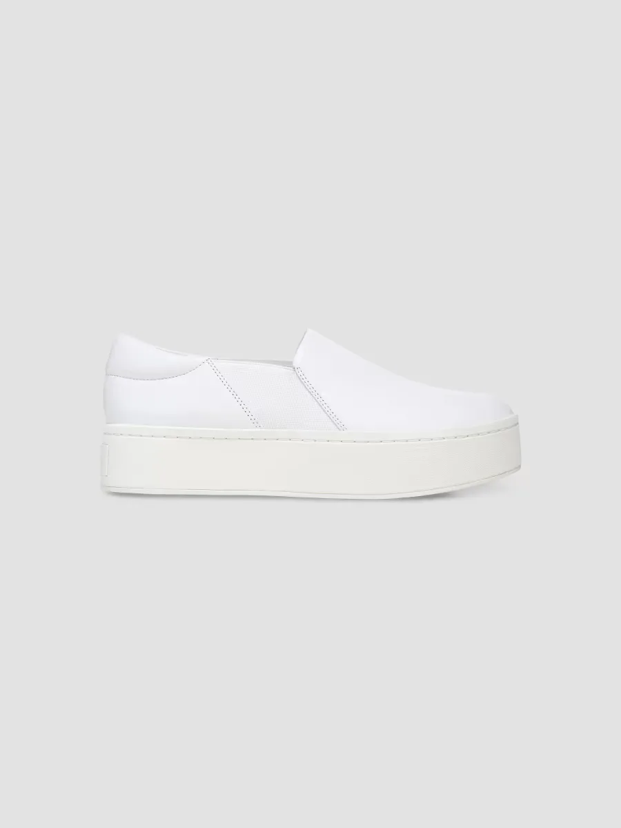 Warren Leather Platform Slip-On Sneakers by Vince