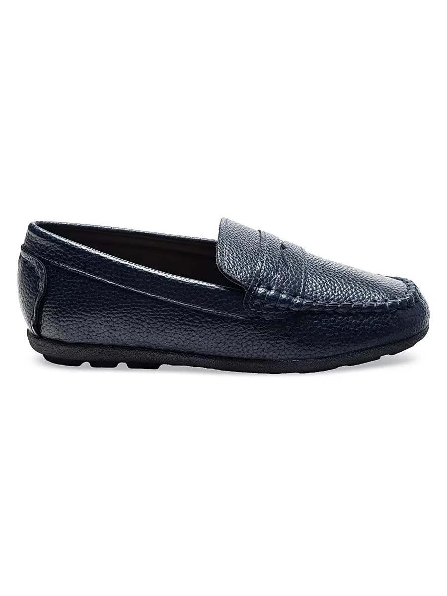 Faux Leather Penny Loafers by Moustache