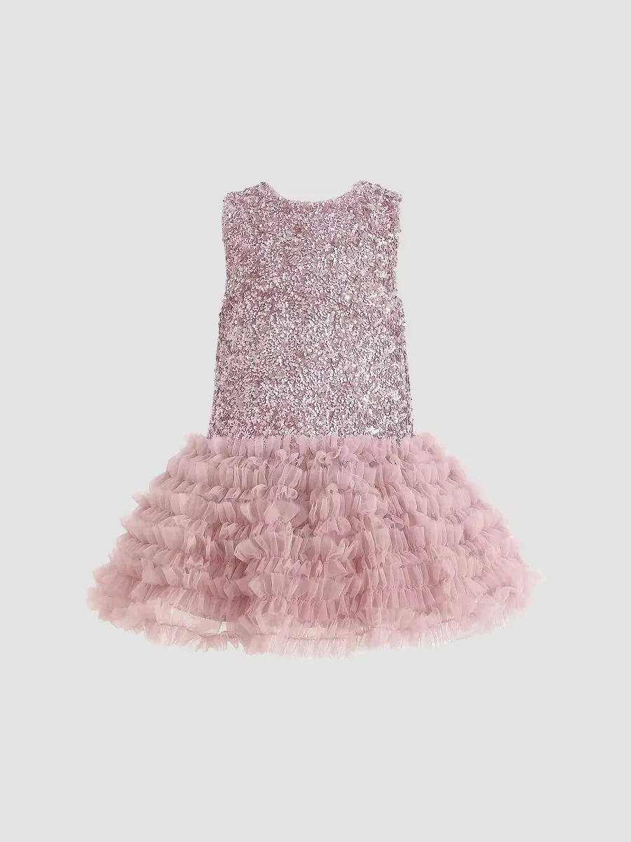 Textured Sequin Bodice Dress by Tulleen