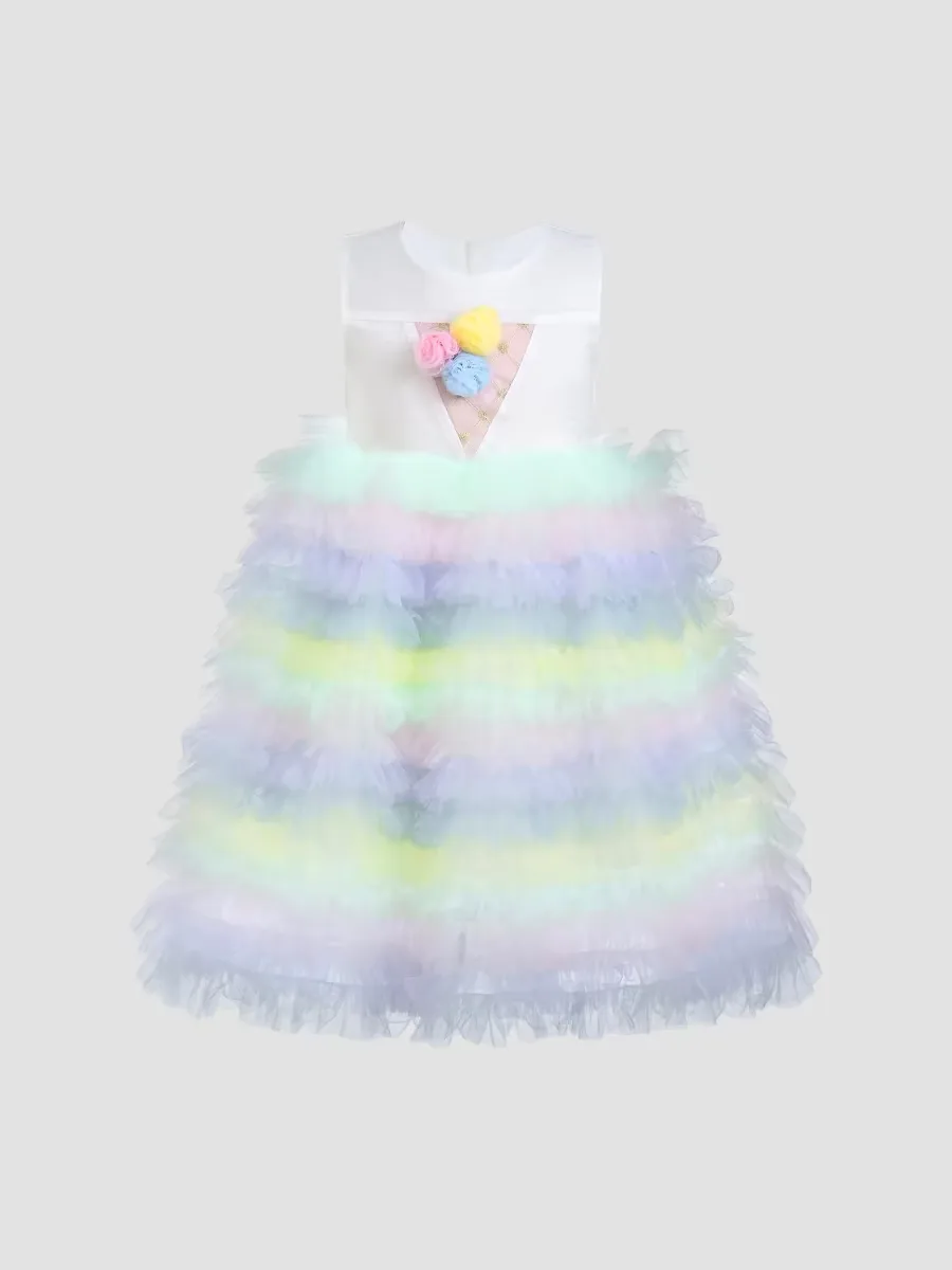 Ruffle Tiered Pom Dress by Mimi Tutu