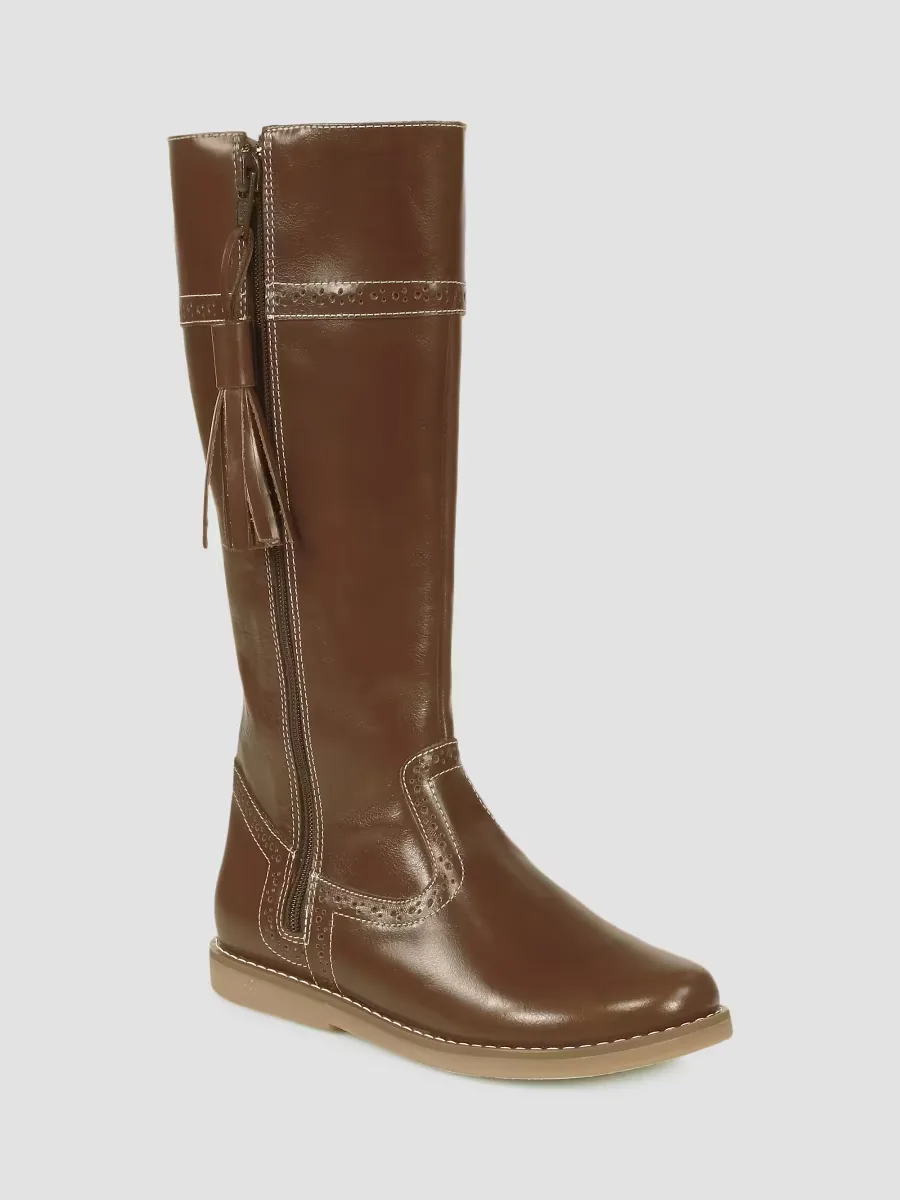 Patent Leather Riding Boots by Elephantito