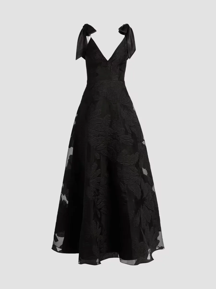 Strapless Jacquard Gown by As It May