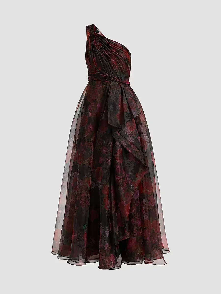 Rue One-Shoulder Organza Gown