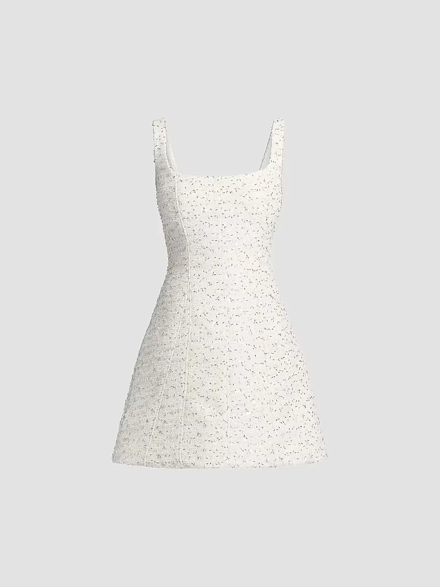 Emery Beaded Tweed Minidress by As It May