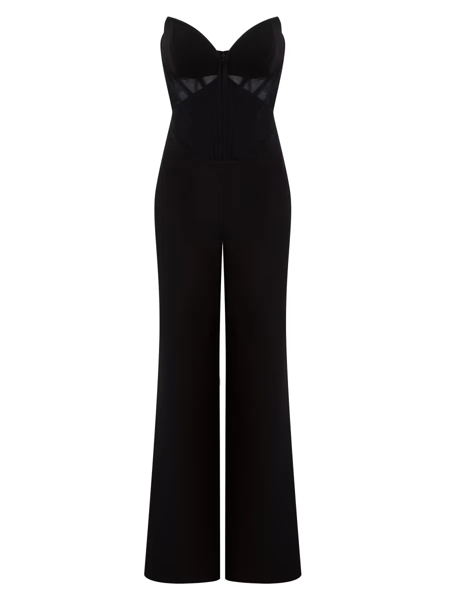 Electra Strapless Bustier Jumpsuit by BCBGMAXAZRIA
