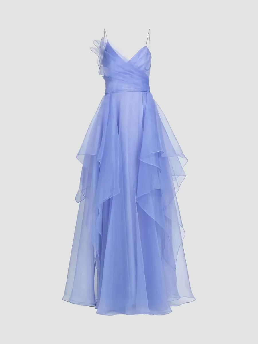Adessia Strapless Tiered Gown by Theia