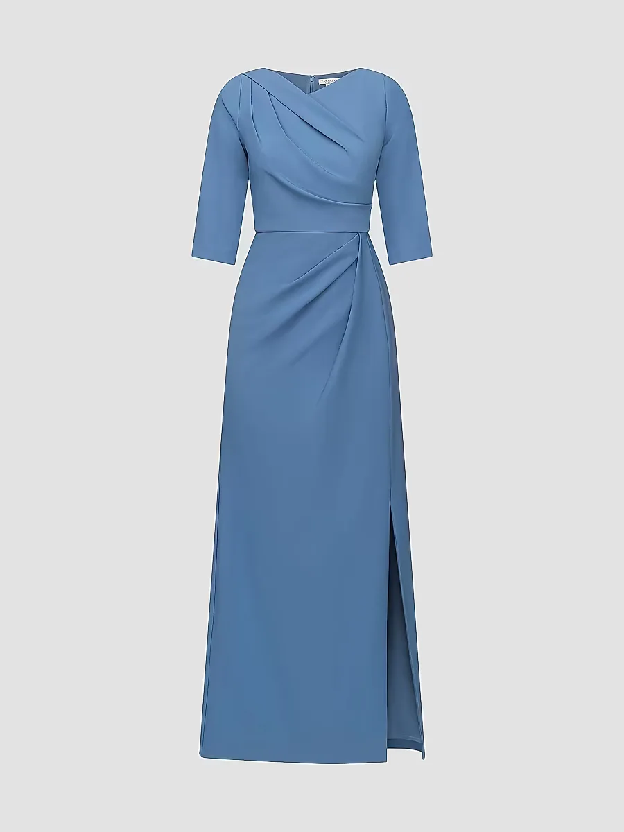 Margerite Pleated Column Gown