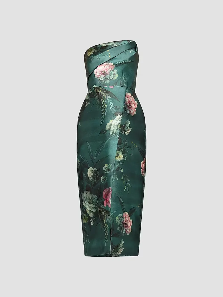 Amelie Floral Tea-Length Dress by Kay Unger