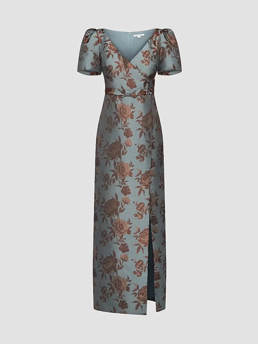 Esmerelda Floral Jacquard Gown by Kay Unger