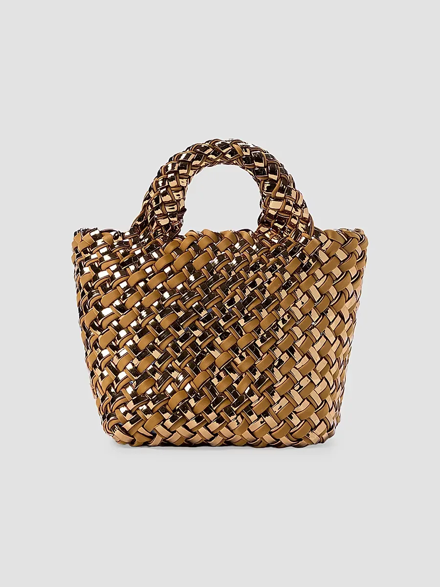St. Barths Petit Double Weave Top Handle Bag by Naghedi