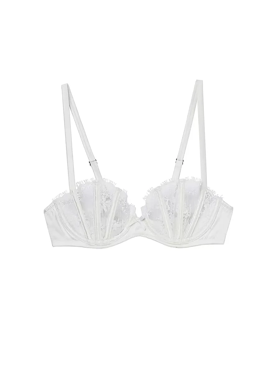 Frankie Lace Boned Balconette Bra by Fleur Du Mal